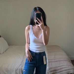 UO Urban renewal v neck ribbed tank top